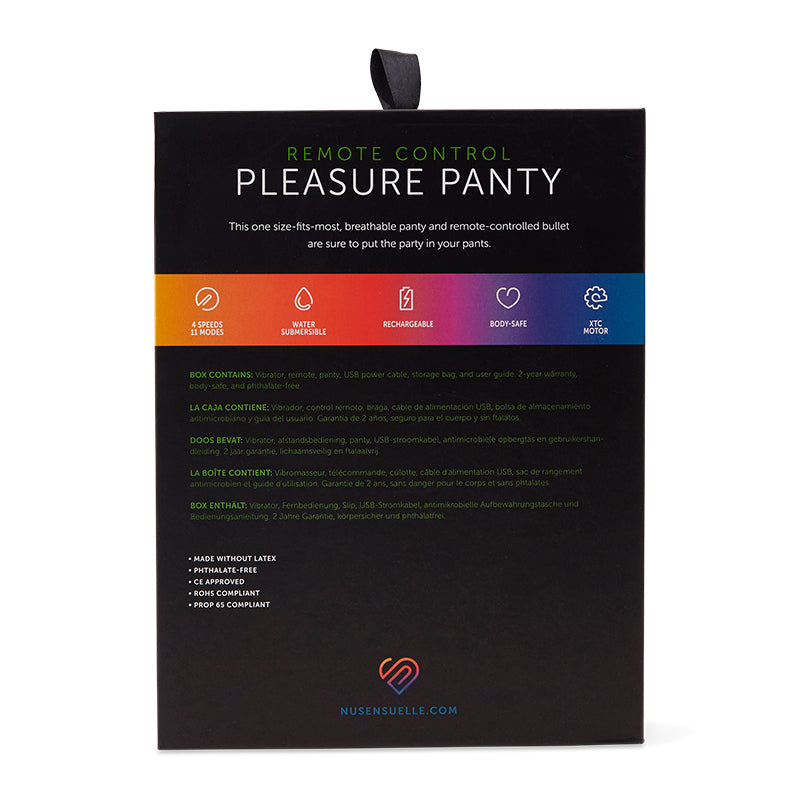 Nu Sensuelle Back of Box Remote Control Pleasure Panty